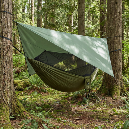 Camp Hangmat 2-in-1 | Waterdicht Doek & Muggen Net