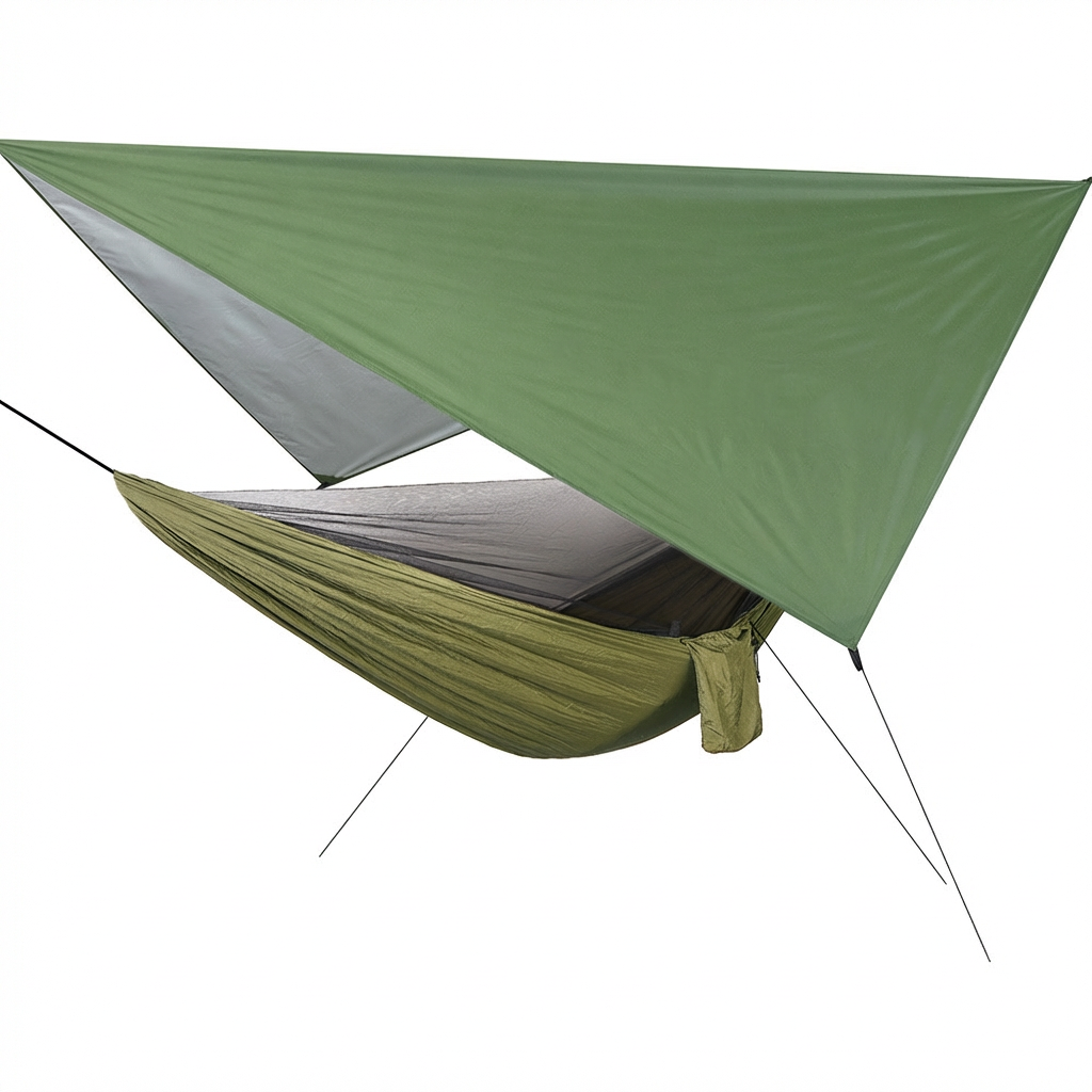 Camp Hangmat 2-in-1 | Waterdicht Doek & Muggen Net